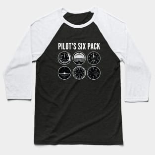 Pilots six pack steam gauges Baseball T-Shirt